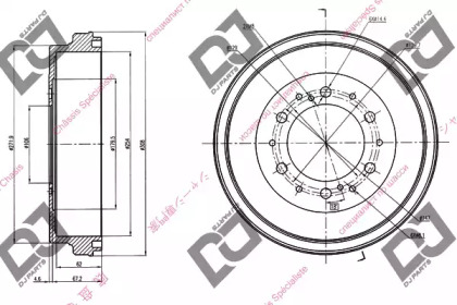 Тормозный барабан DJ PARTS BR1028